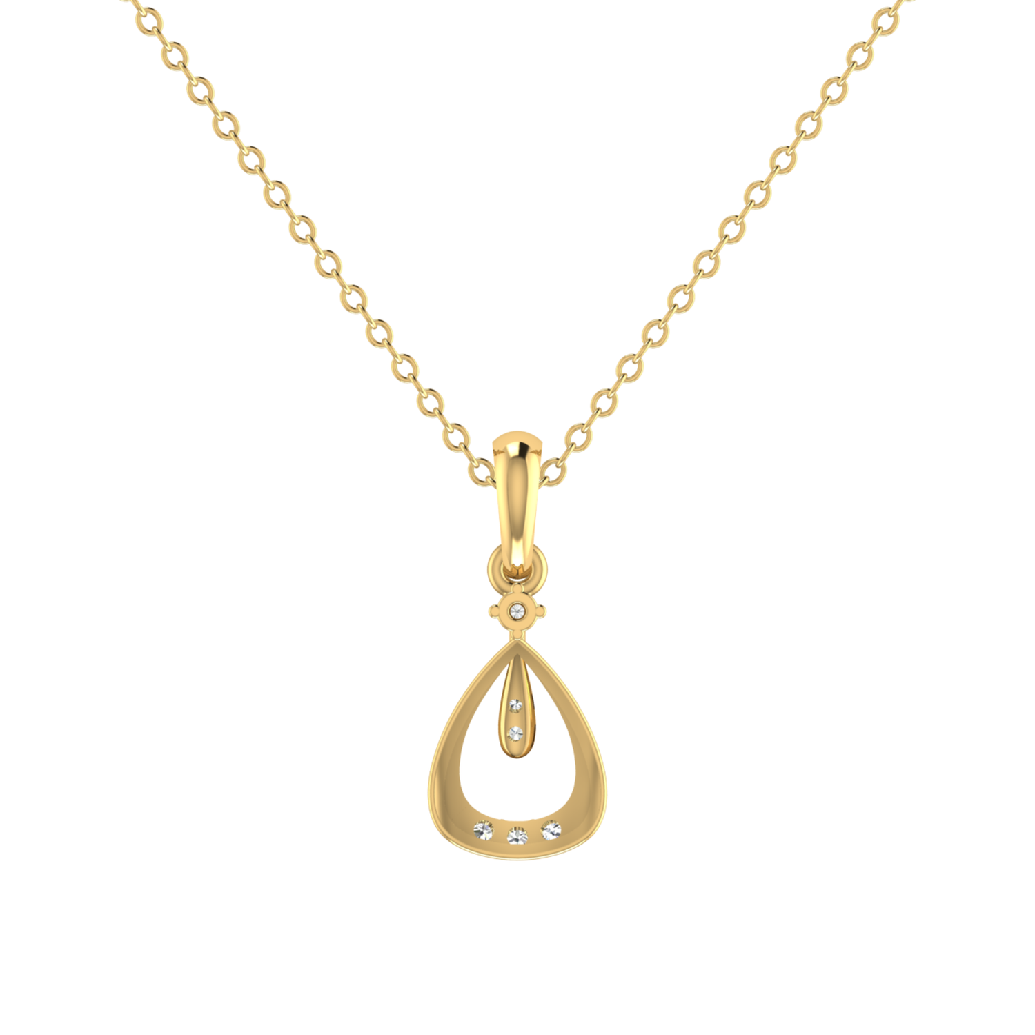 Solo Resonance Gold Plated Lab Grown Diamond Pendant