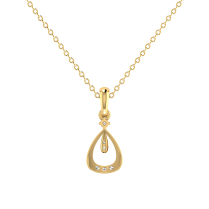 Solo Resonance Gold Plated Lab Grown Diamond Pendant