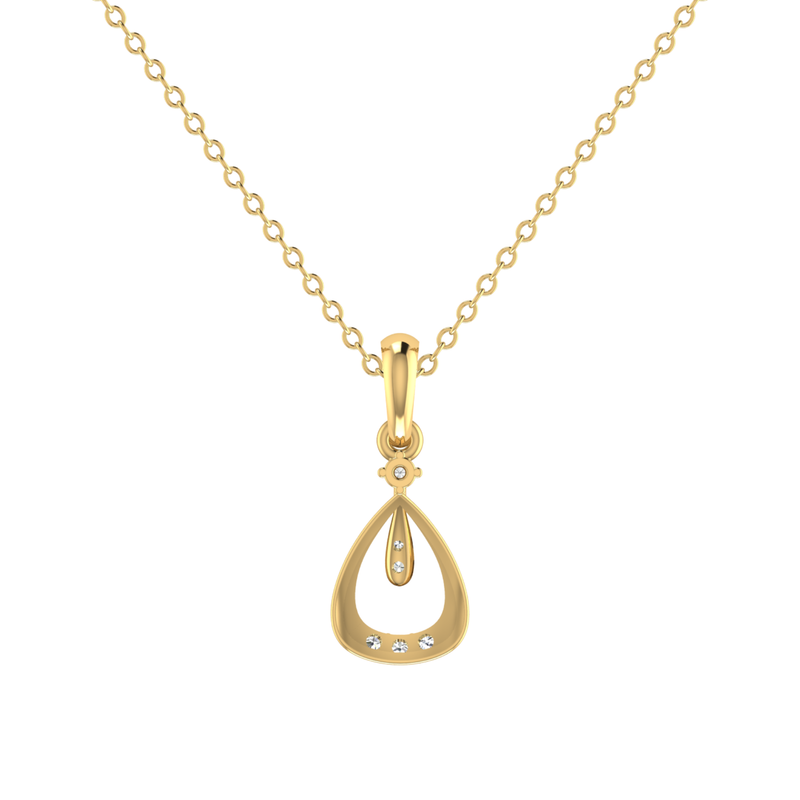Solo Resonance Gold Plated Lab Grown Diamond Pendant