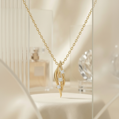 Vestal Flame Gold Plated Lab Grown Diamond Pendant