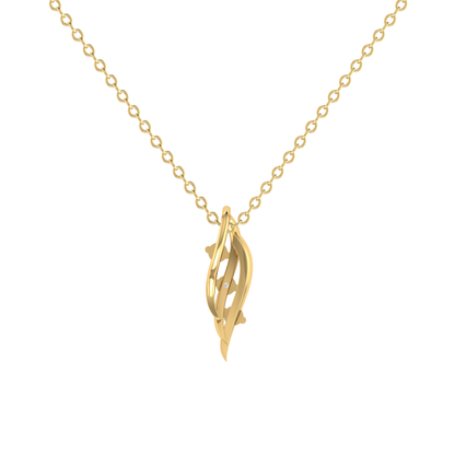 Vestal Flame Gold Plated Lab Grown Diamond Pendant