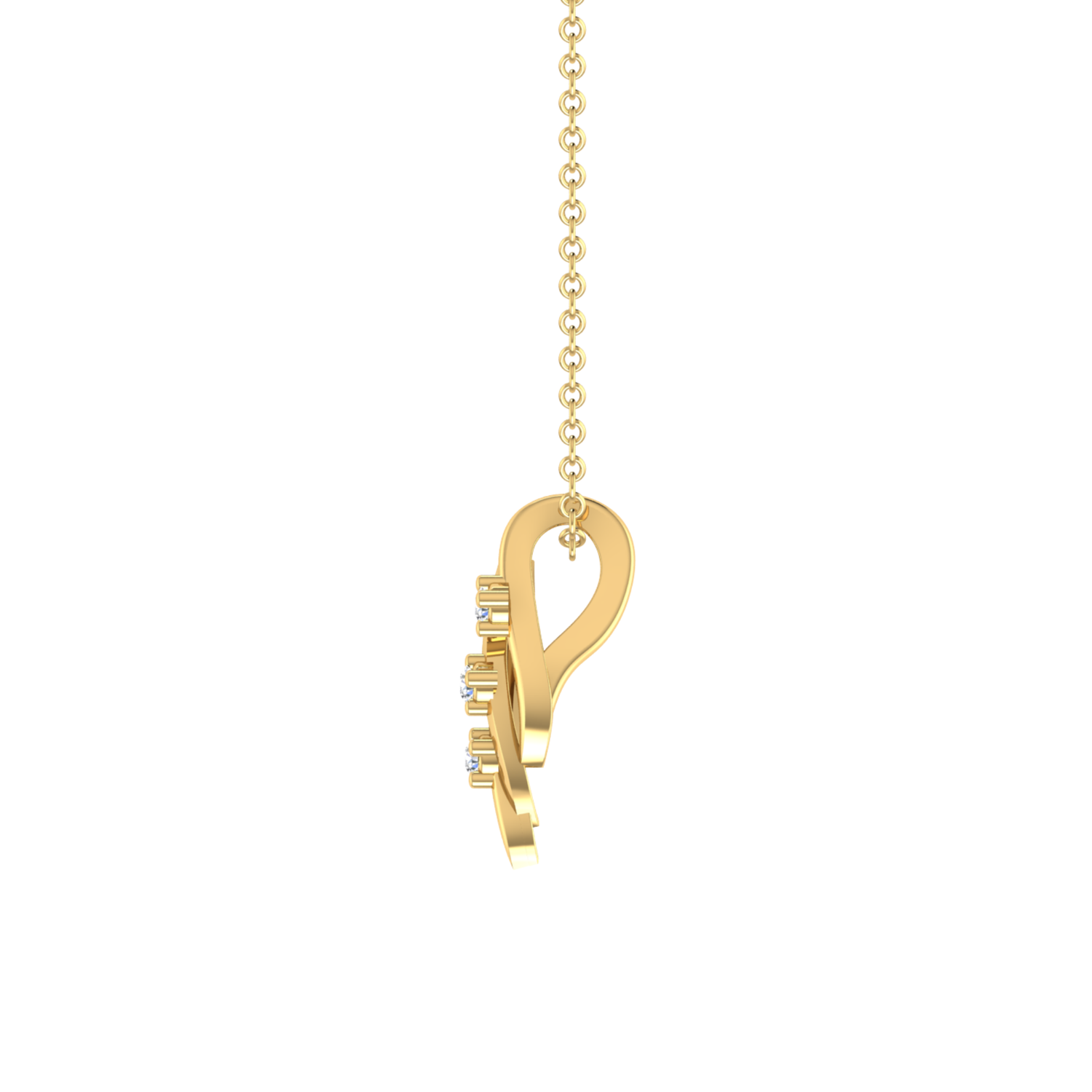 Vestal Flame Gold Plated Lab Grown Diamond Pendant