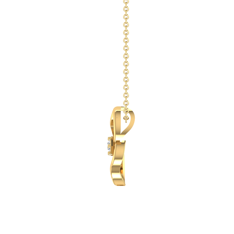 Sonnet Twist Gold Plated Lab Grown Diamond Pendant