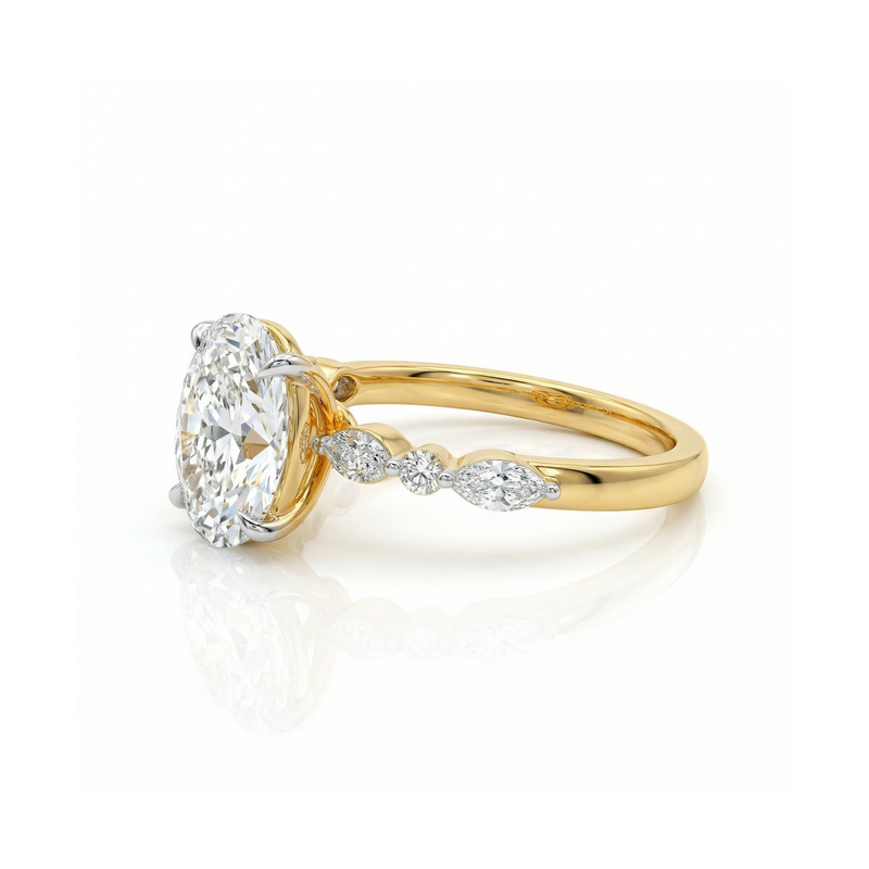Melodic Solitaire Lab Grown Diamond Ring