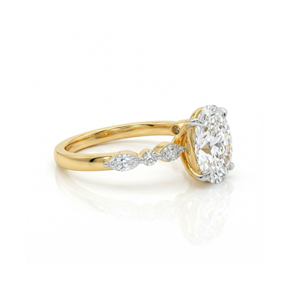 Melodic Solitaire Lab Grown Diamond Ring