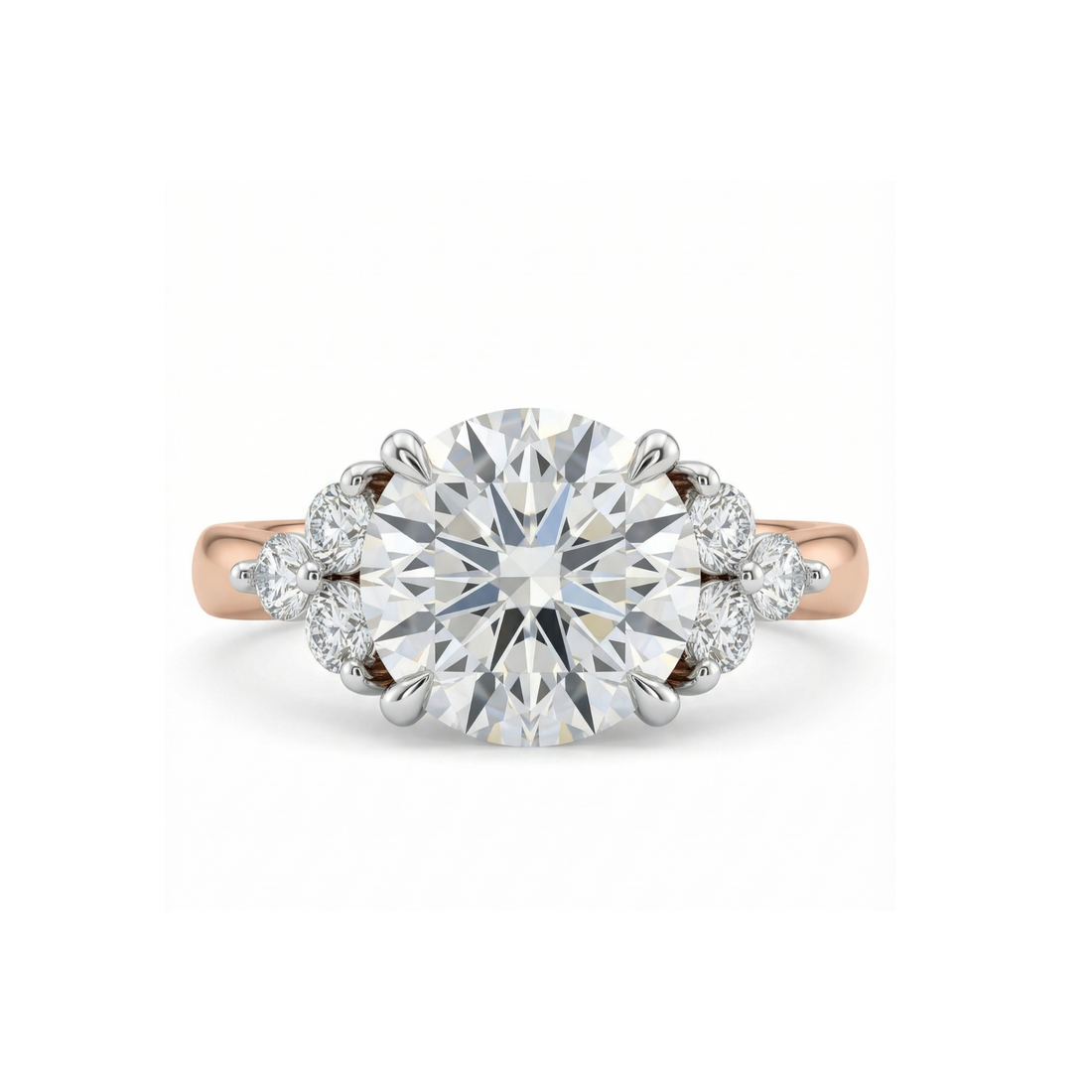 Rosewood Petal Solitaire Lab Grown Diamond Ring