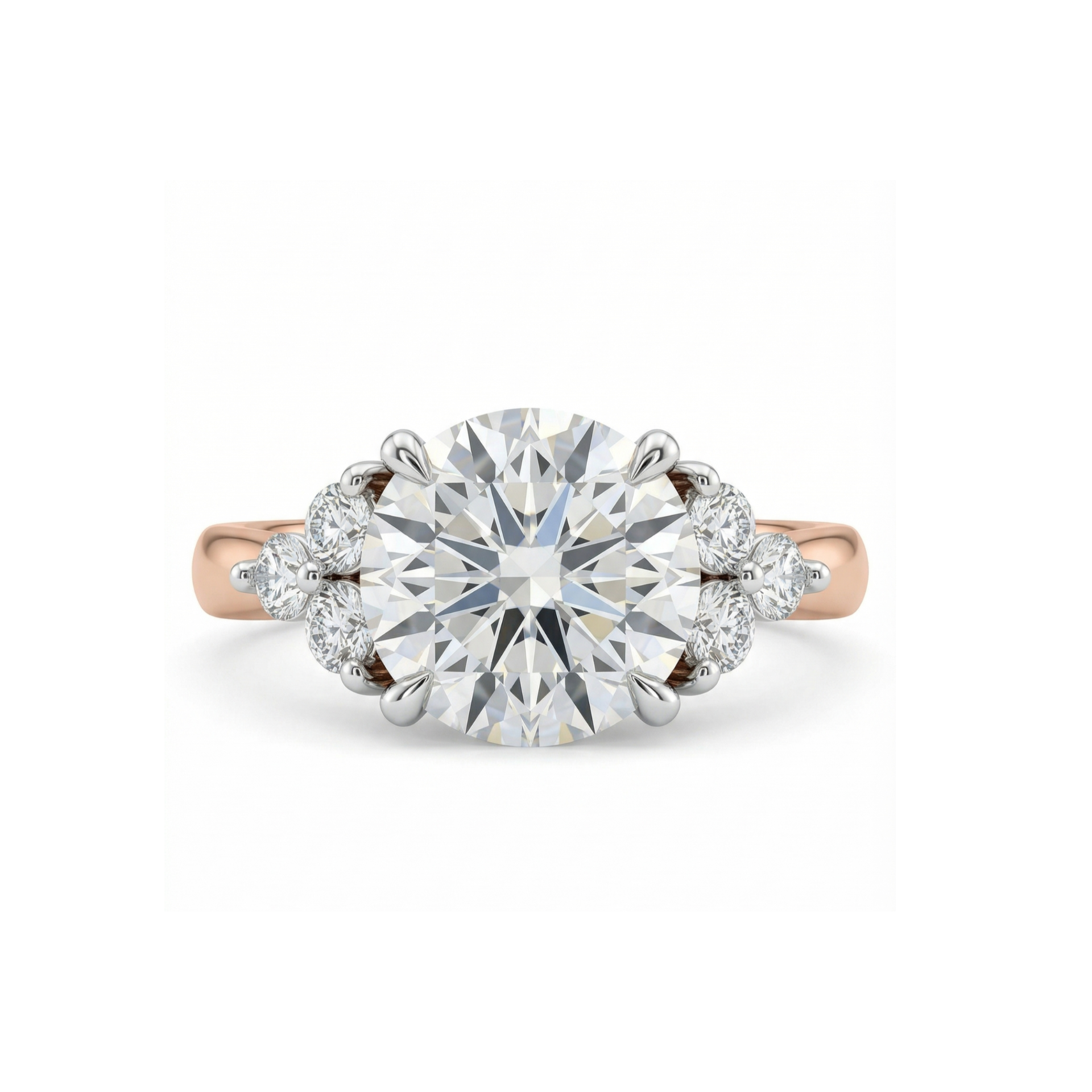 Rosewood Petal Solitaire Lab Grown Diamond Ring