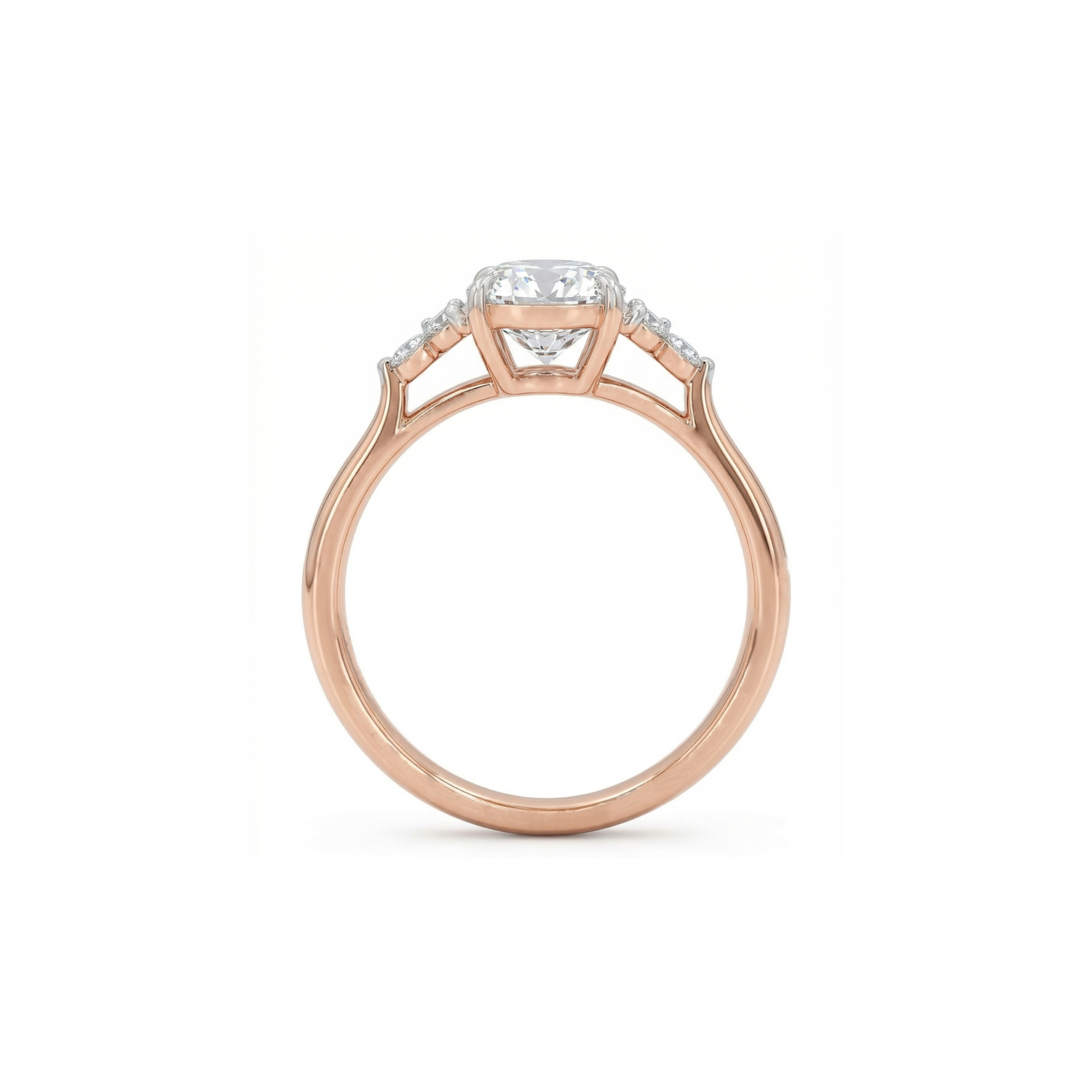 Rosewood Petal Solitaire Lab Grown Diamond Ring