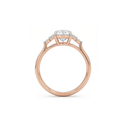 Rosewood Petal Solitaire Lab Grown Diamond Ring