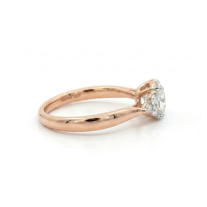 Rosewood Petal Solitaire Lab Grown Diamond Ring