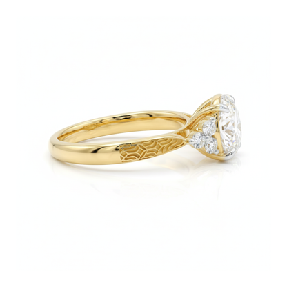 Harmonic Hive Solitaire Lab Grown Diamond Ring