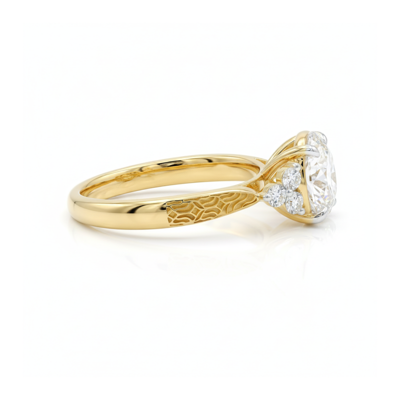 Harmonic Hive Solitaire Lab Grown Diamond Ring