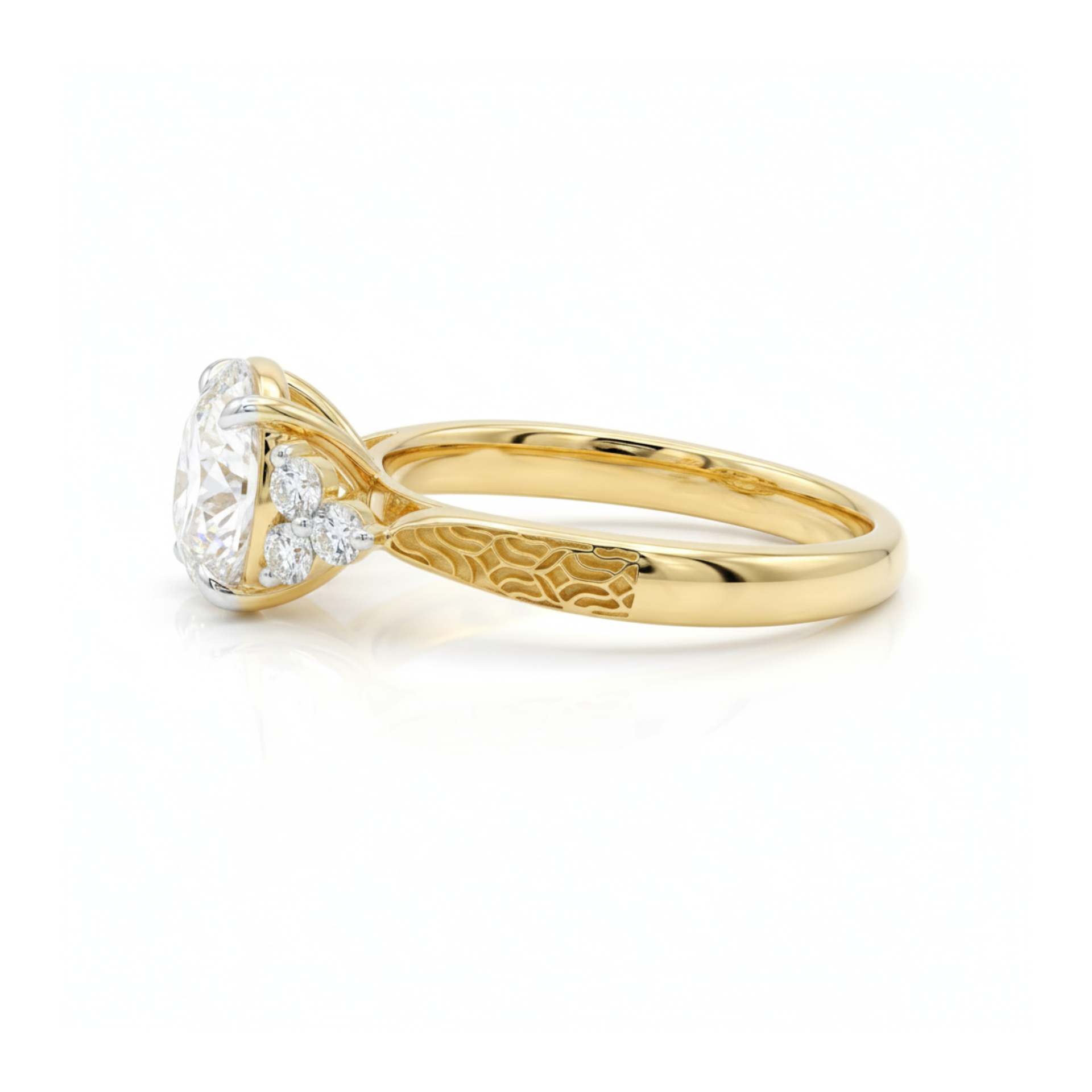 Harmonic Hive Solitaire Lab Grown Diamond Ring