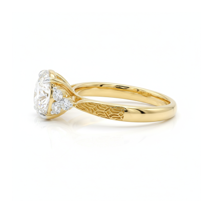 Harmonic Hive Solitaire Lab Grown Diamond Ring