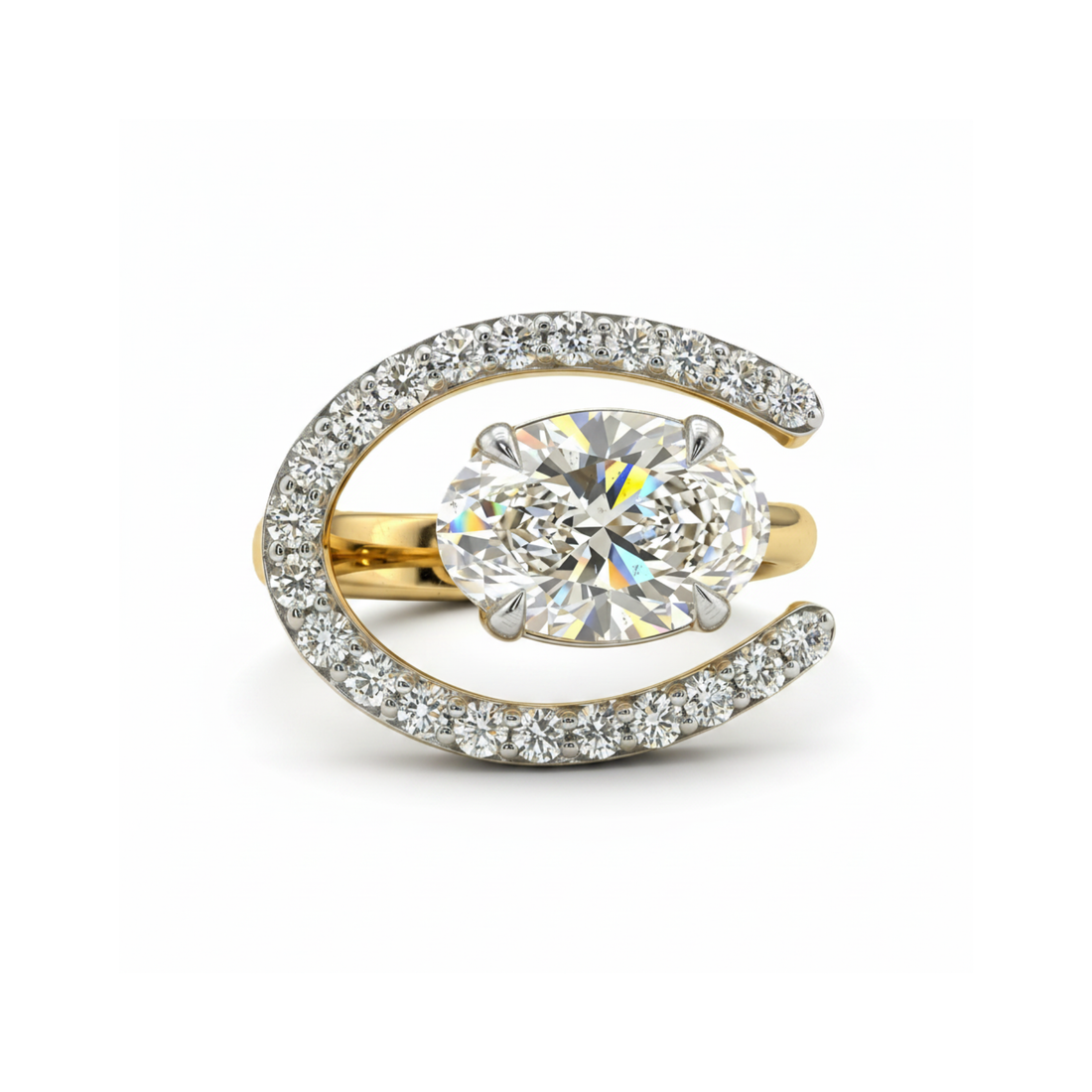 Eclipse Arc Solitaire Lab Grown Diamond Ring