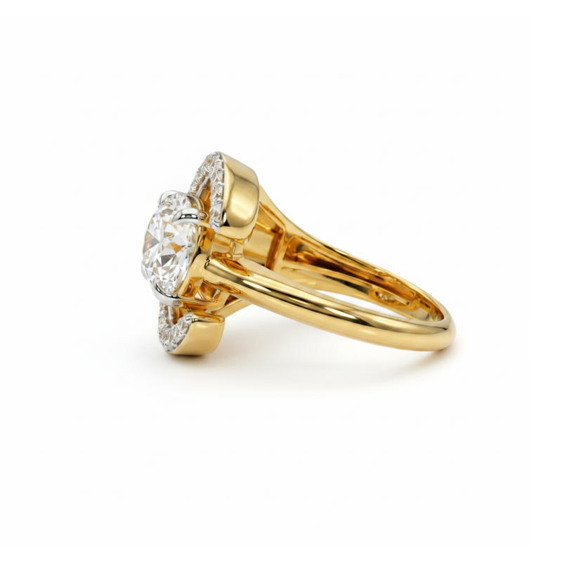 Eclipse Arc Solitaire Lab Grown Diamond Ring
