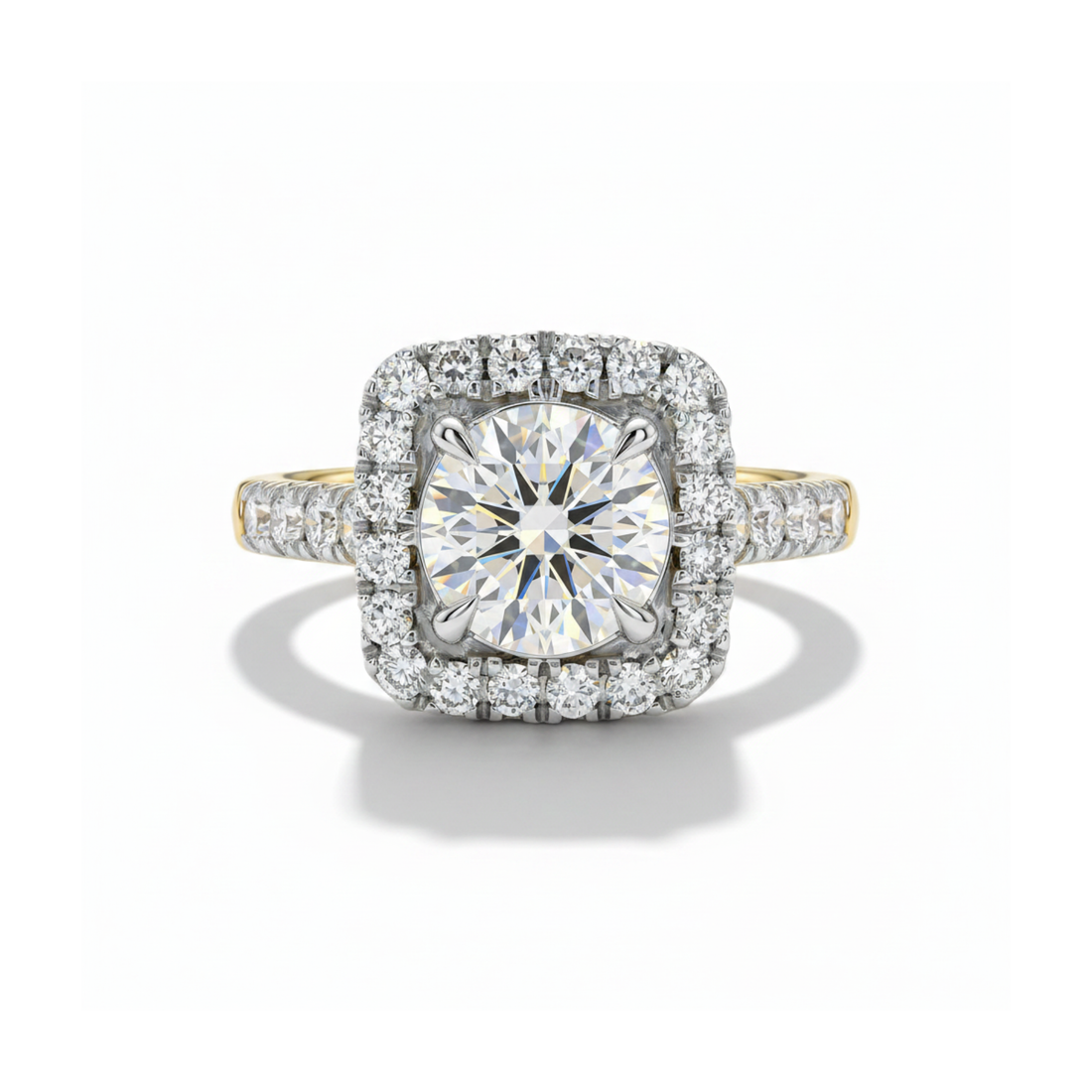 Estate Grand Solitaire Lab Grown Diamond Ring