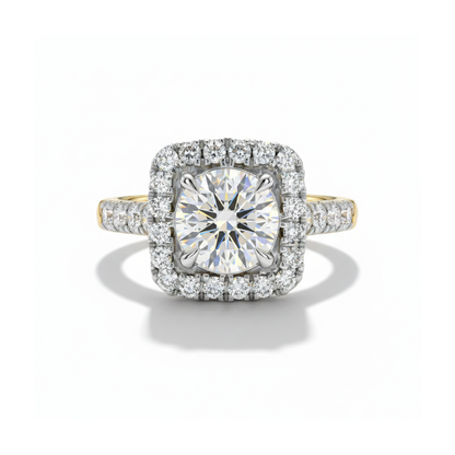 Estate Grand Solitaire Lab Grown Diamond Ring