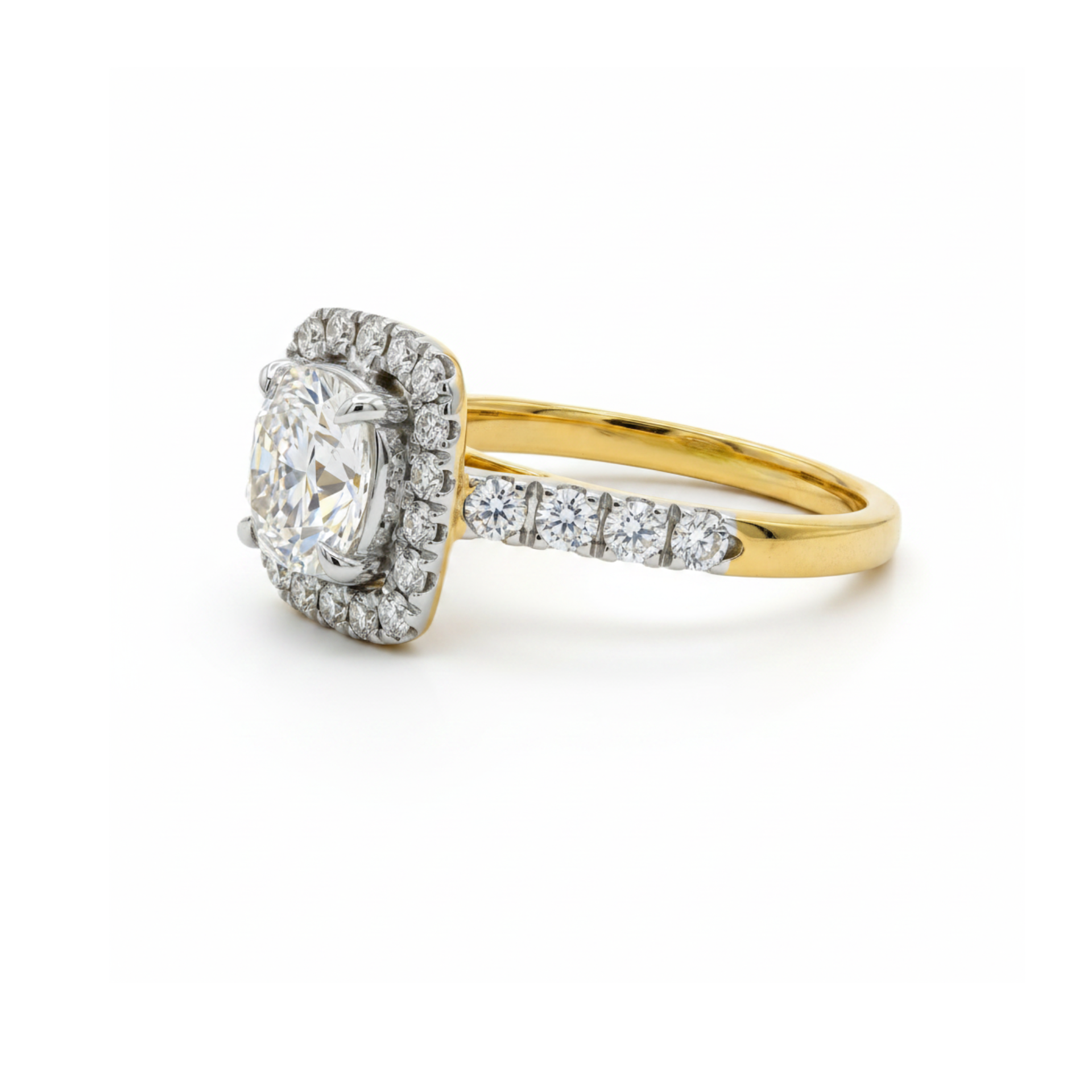 Estate Grand Solitaire Lab Grown Diamond Ring