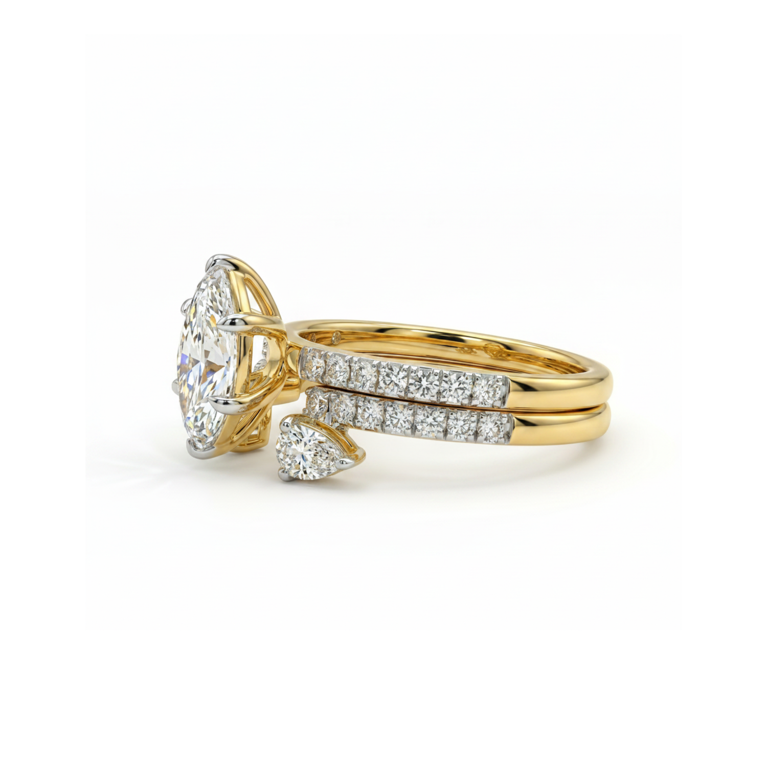 Valkyrie Wing Solitaire Lab Grown Diamond Ring