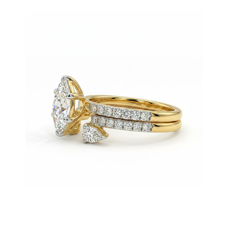 Valkyrie Wing Solitaire Lab Grown Diamond Ring