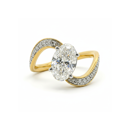 Liquid Orbit Solitaire Lab Grown Diamond Ring