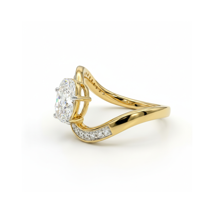 Liquid Orbit Solitaire Lab Grown Diamond Ring