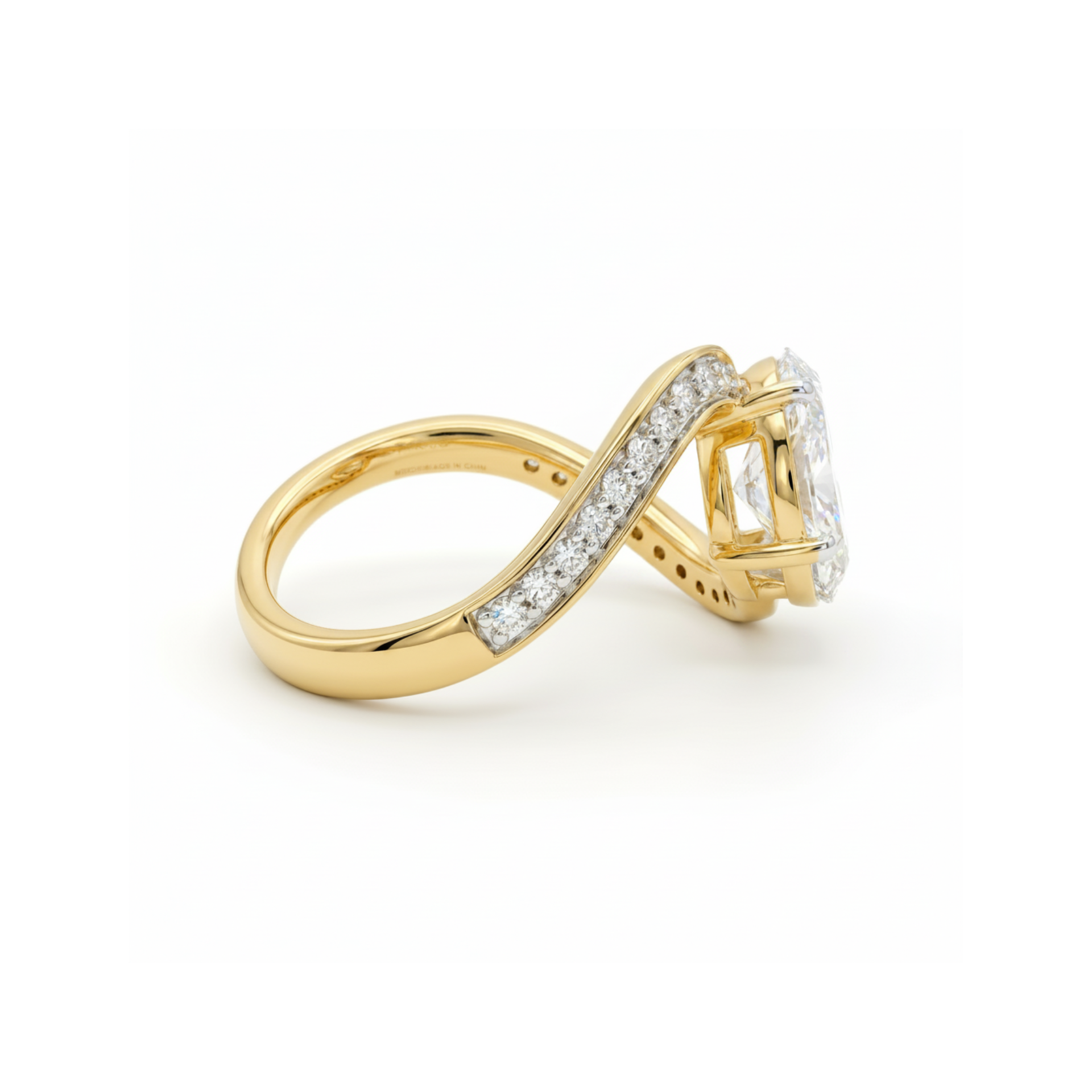 Liquid Orbit Solitaire Lab Grown Diamond Ring