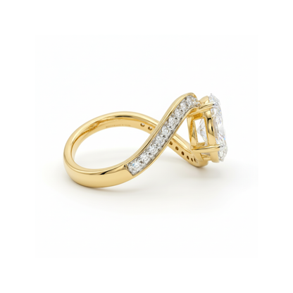 Liquid Orbit Solitaire Lab Grown Diamond Ring