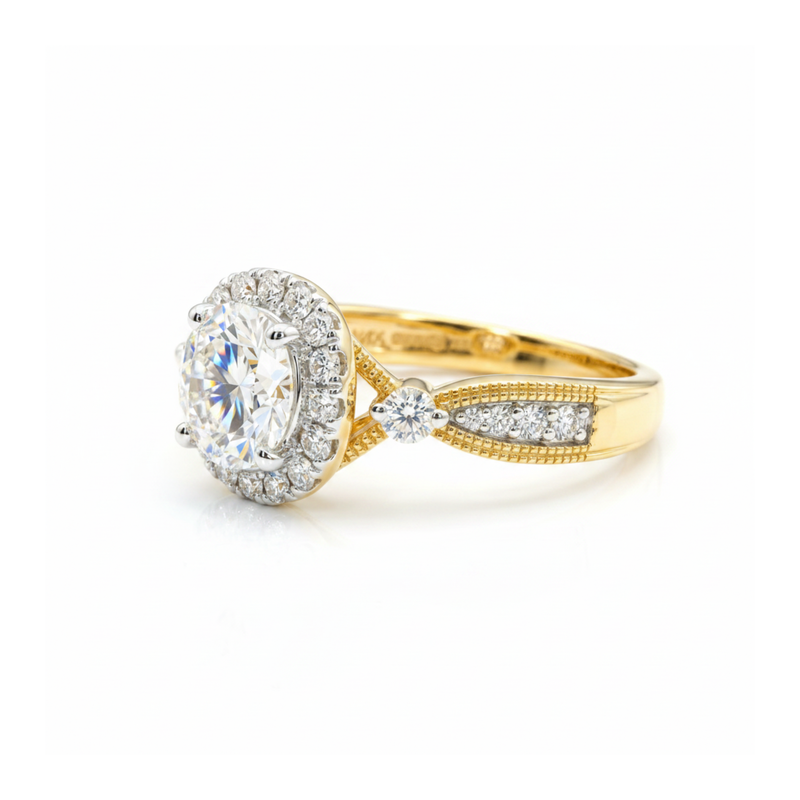 Antiquarian Solitaire Lab Grown Diamond Ring