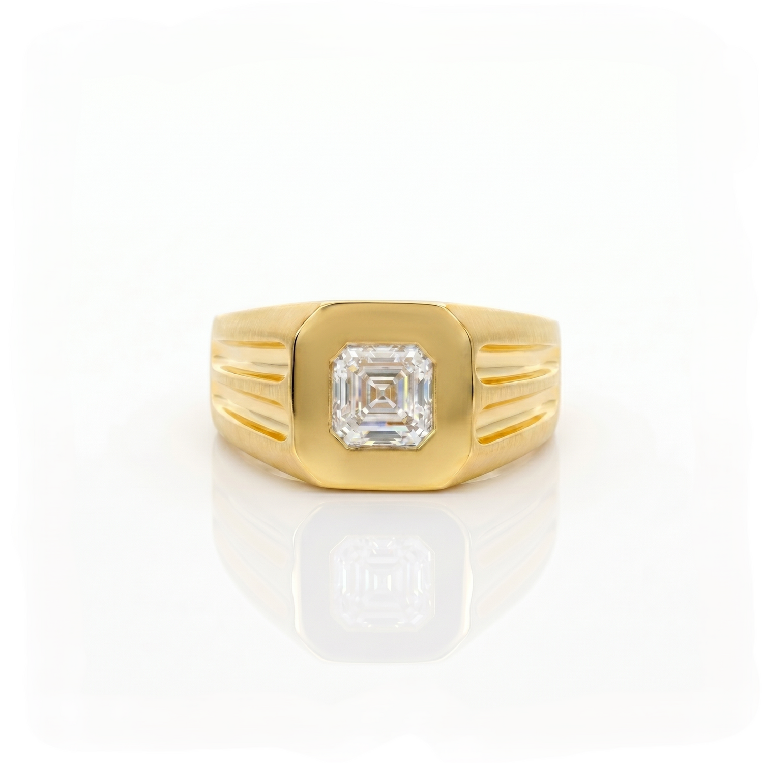 Bastion Signet Solitaire Lab Grown Diamond Ring