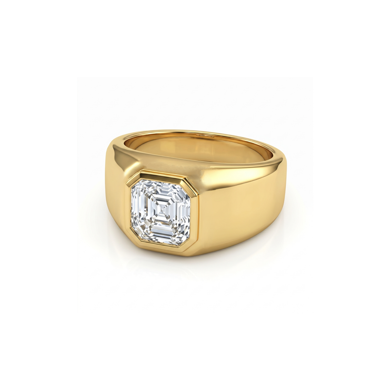Sonata Signet Solitaire Lab Grown Diamond Ring