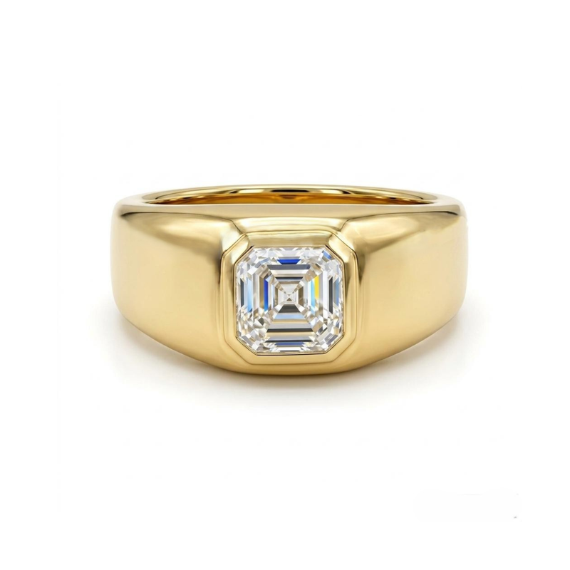 Sonata Signet Solitaire Lab Grown Diamond Ring