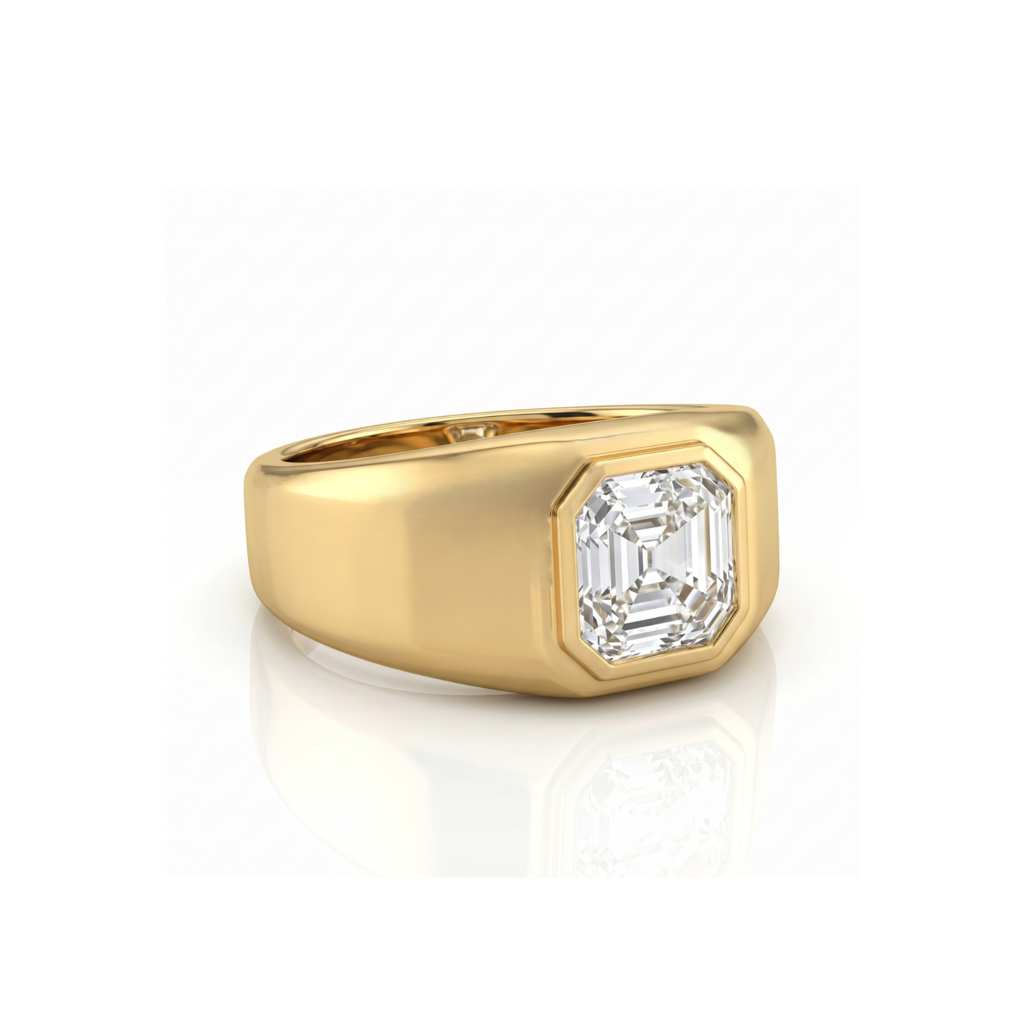 Sonata Signet Solitaire Lab Grown Diamond Ring
