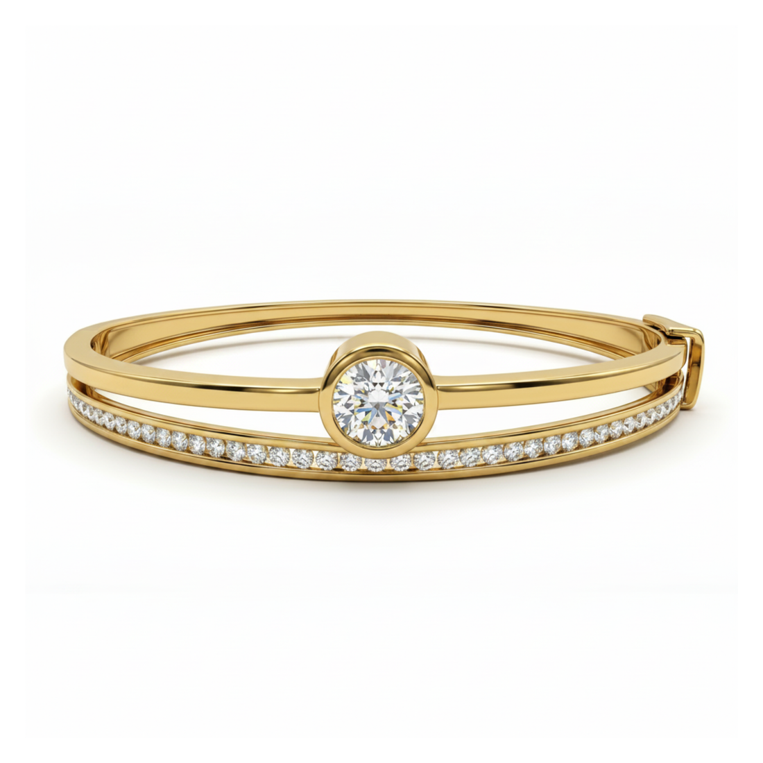 Luna Duo Solitaire Lab Grown Diamond Bangle
