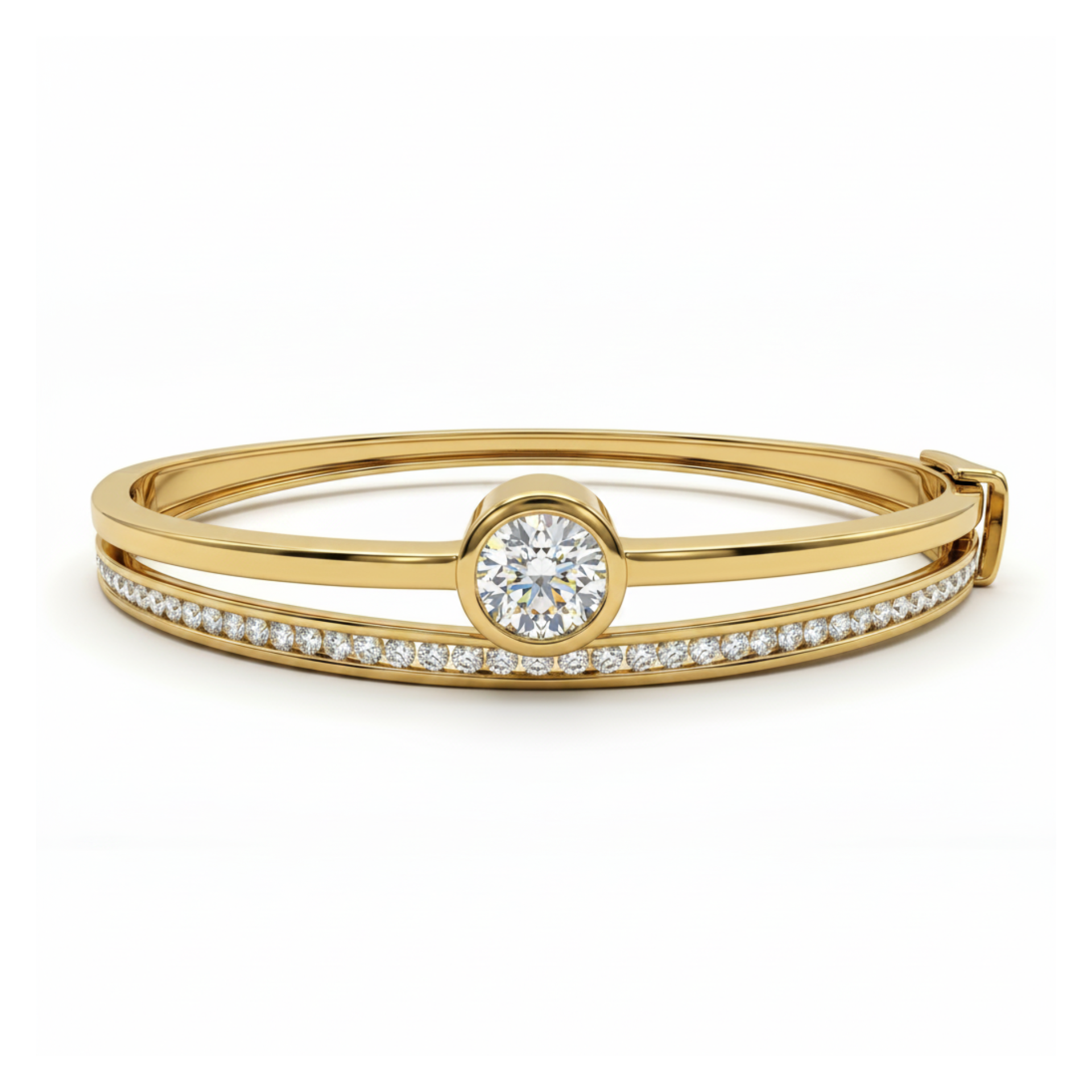 Luna Duo Solitaire Lab Grown Diamond Bangle
