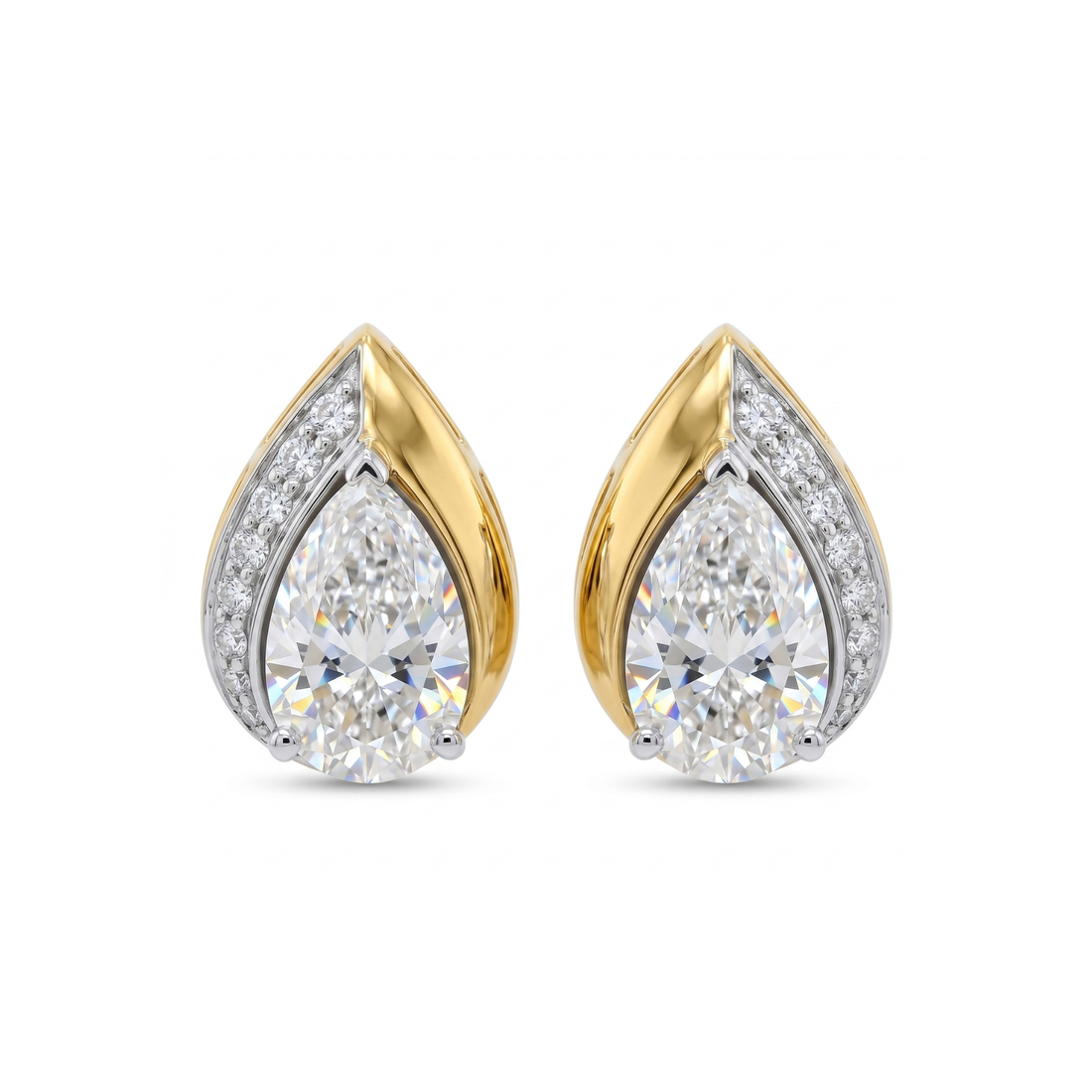 Lyra Pear Solitaire Lab Grown Diamond Earrings