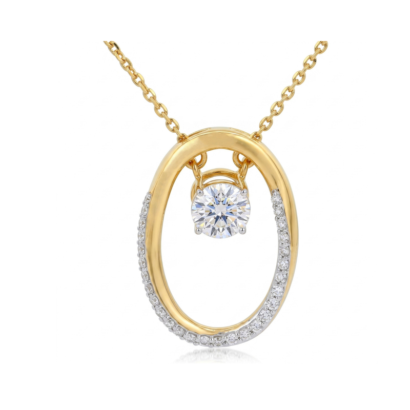 Centric Float Solitaire Lab Grown Diamond Necklace