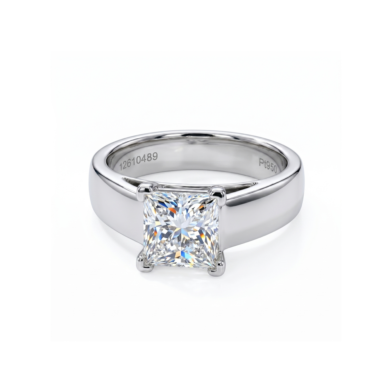 Aria Square Solitaire Lab Grown Diamond Ring