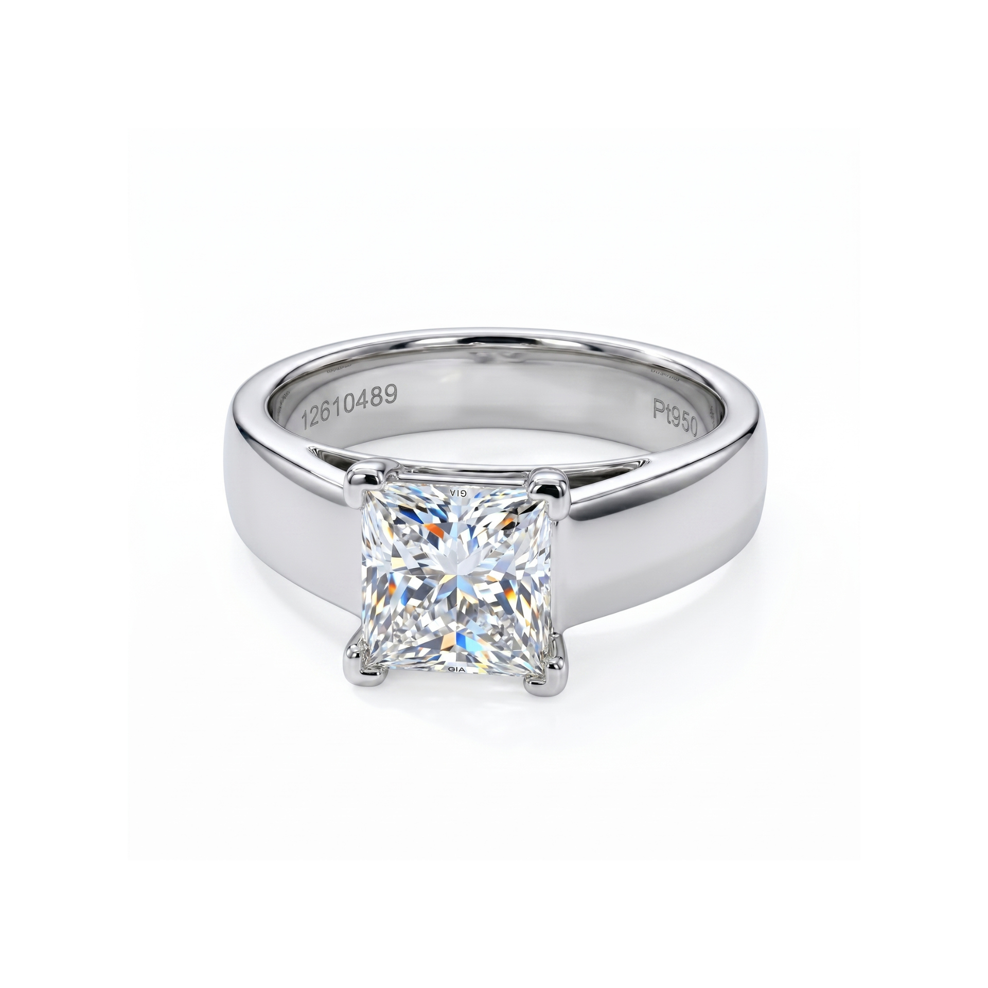 Aria Square Solitaire Lab Grown Diamond Ring