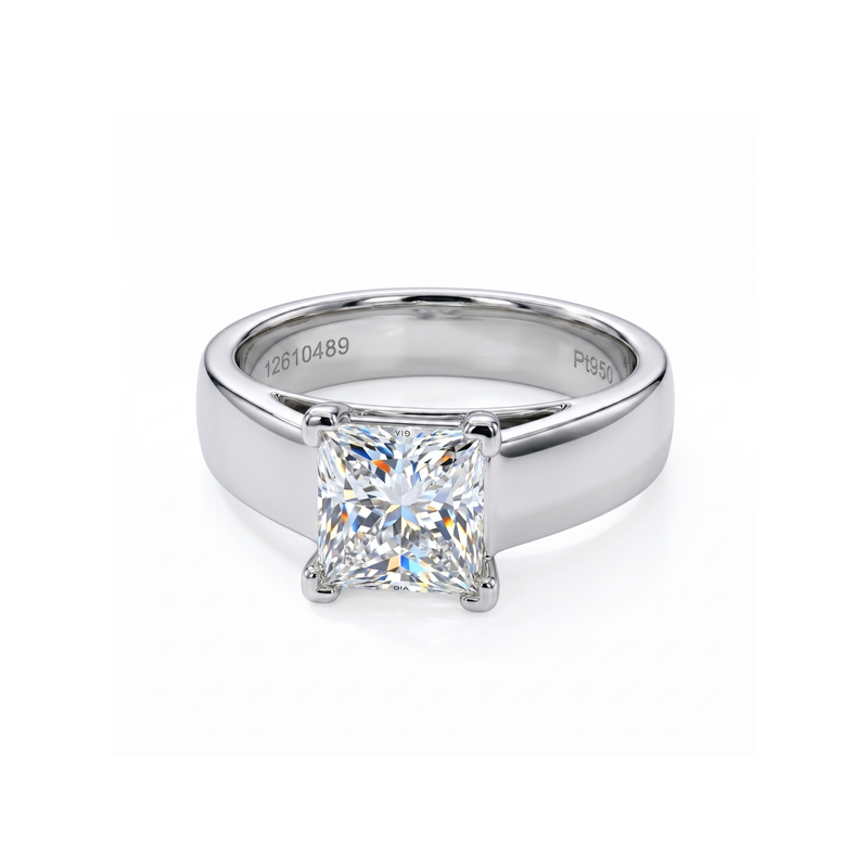 Aria Square Solitaire Lab Grown Diamond Ring
