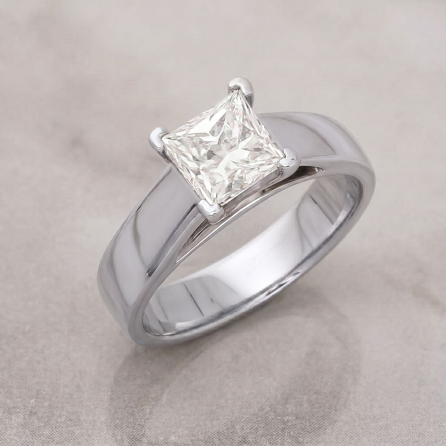 Aria Square Solitaire Lab Grown Diamond Ring