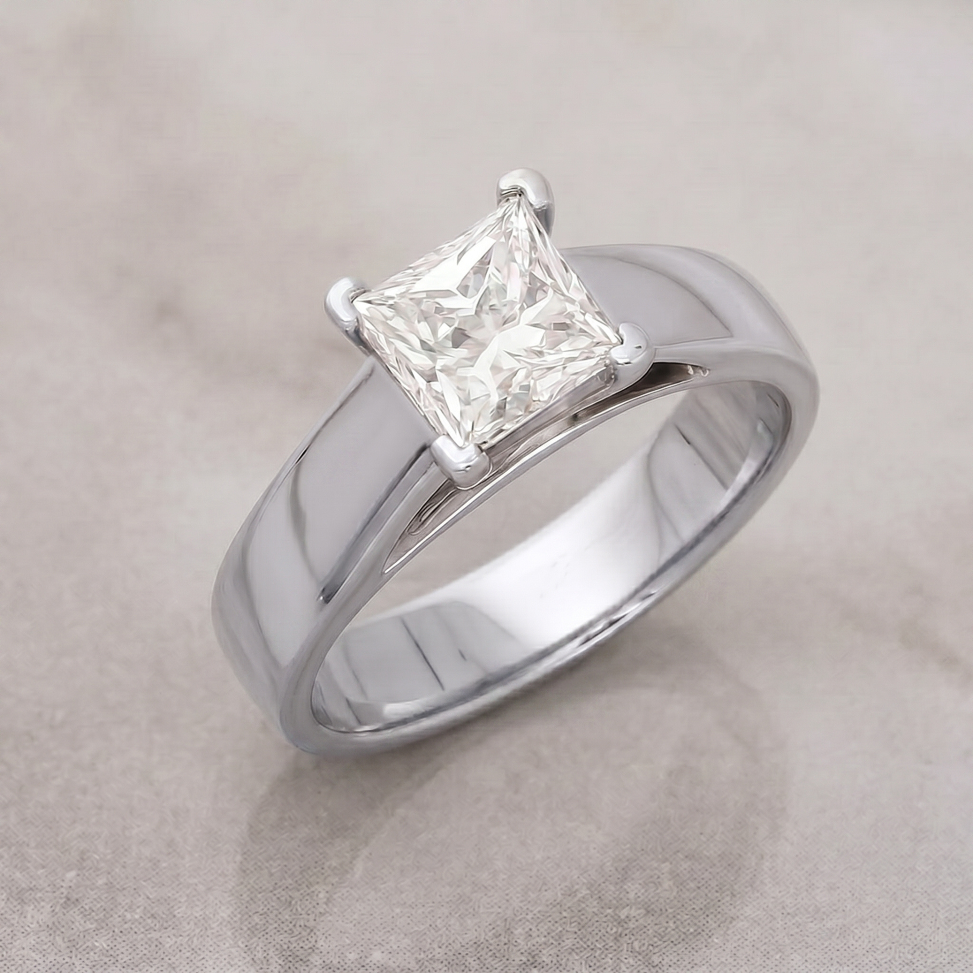 Aria Square Solitaire Lab Grown Diamond Ring