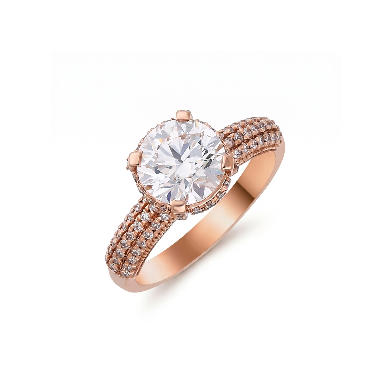 Blush Galaxy Solitaire Lab Grown Diamond Ring
