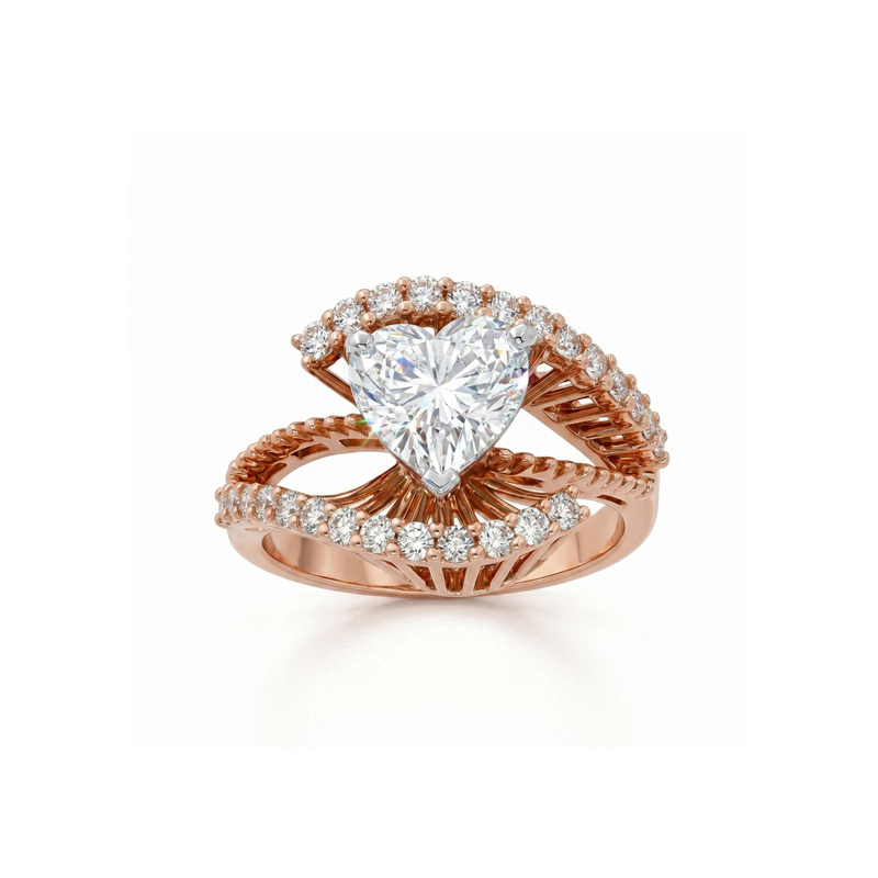Blushing Grace Solitaire Lab Grown Diamond Ring