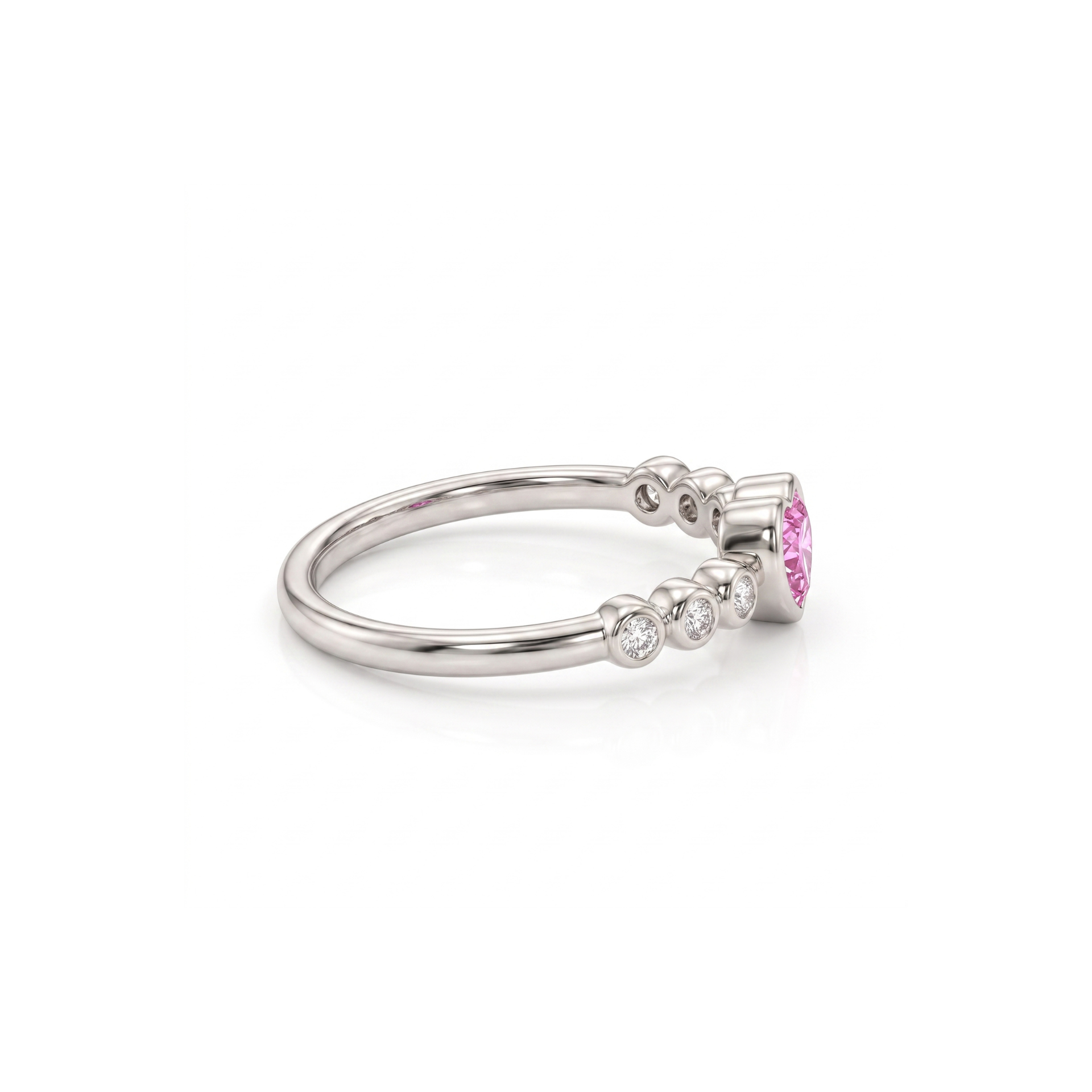 Soulmate Halo Platinum Plated Lab Grown Diamond Ring