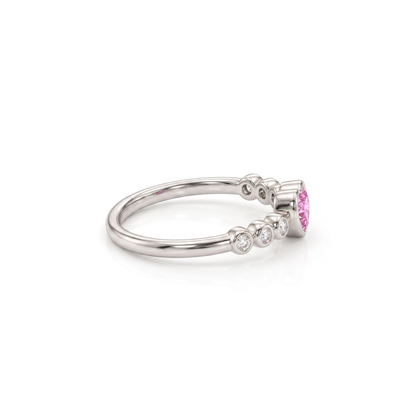 Soulmate Halo Platinum Plated Lab Grown Diamond Ring