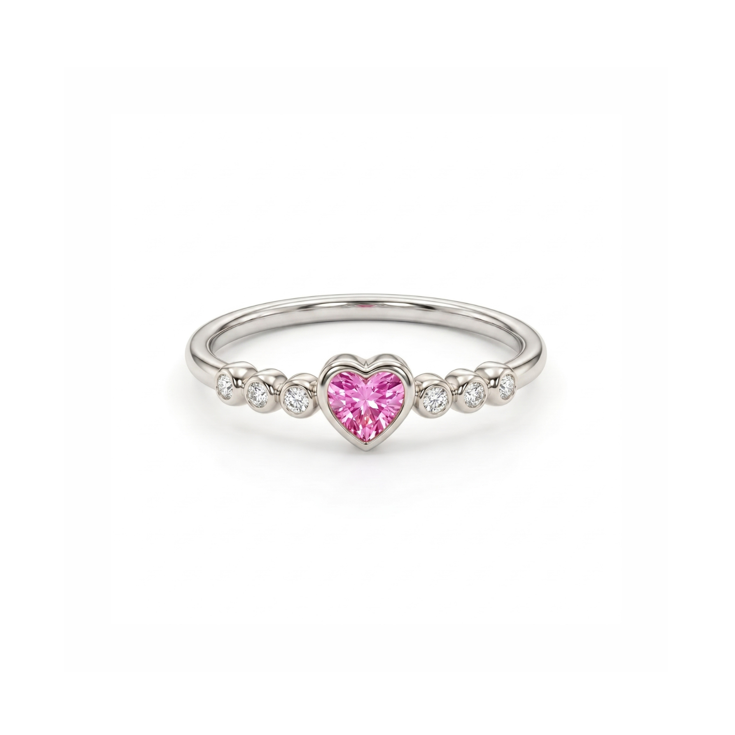 Soulmate Halo Platinum Plated Lab Grown Diamond Ring