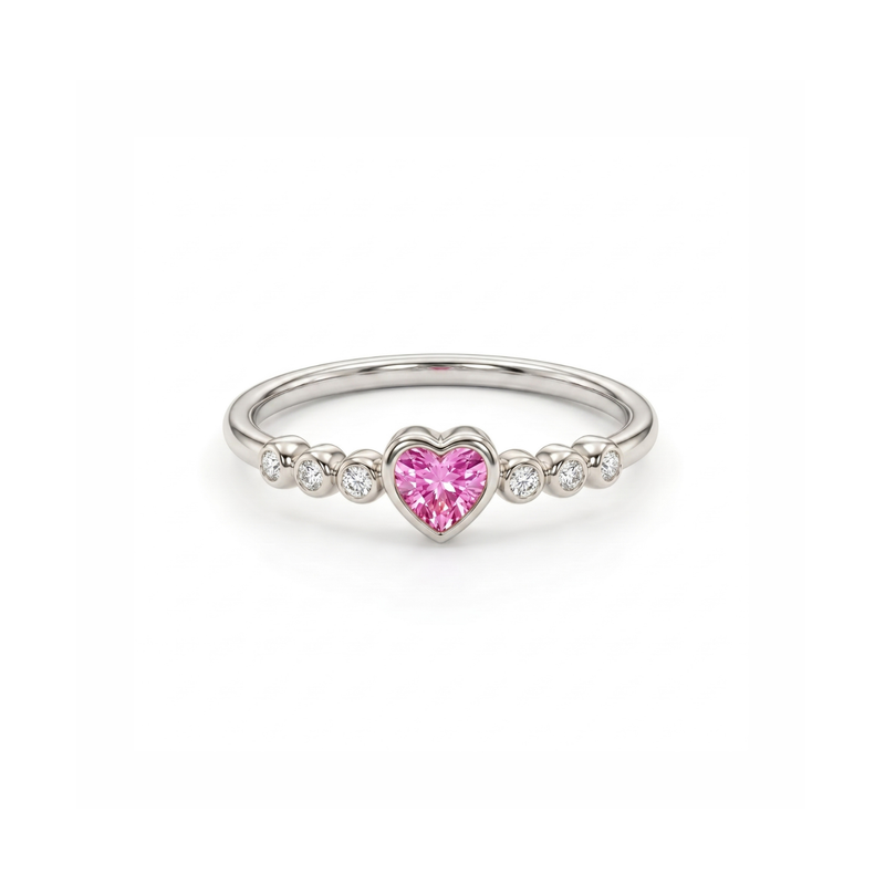 Soulmate Halo Platinum Plated Lab Grown Diamond Ring