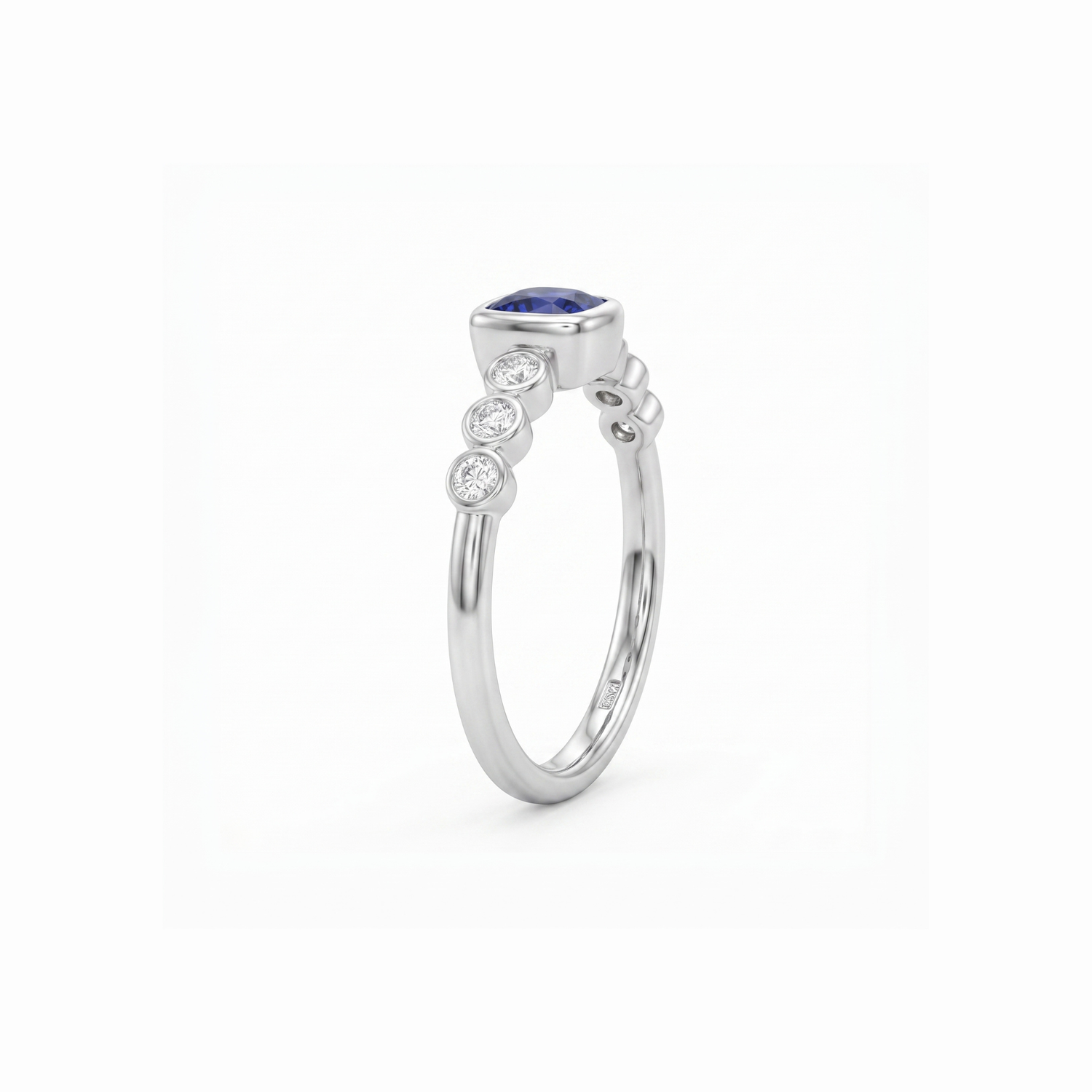 Unity Asscher Platinum Plated Lab Grown Diamond Ring